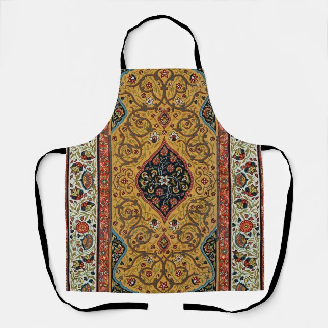 Tablier Tapis Élegant Tapisserie Perse Antique Riche (Recto)