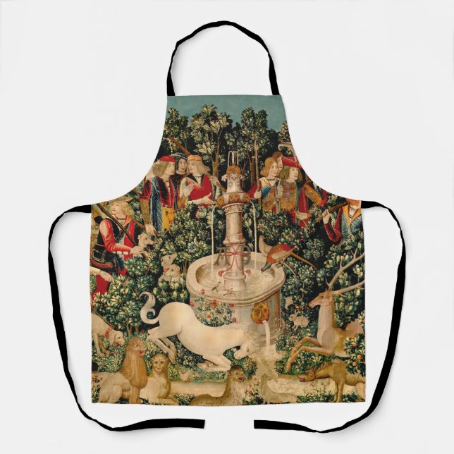 Tablier Tapisseries de licorne médiévale Impression : Met  (Recto)
