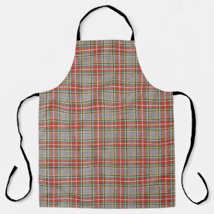 Tablier Tartan écossais : motif rouge-vert-jaune.