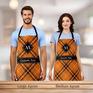 Tablier Tartan orange d'Halloween