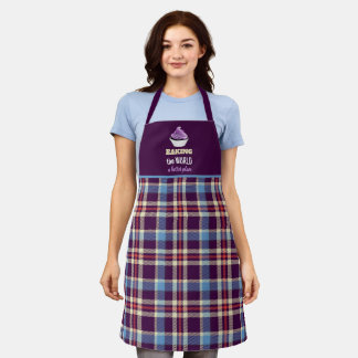 Tablier Tartan Plaid Cupcake