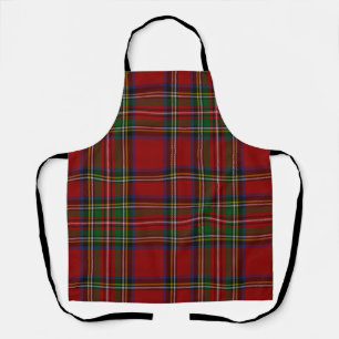 Tablier Tartan Plaid Rouge Stewart pour Noël