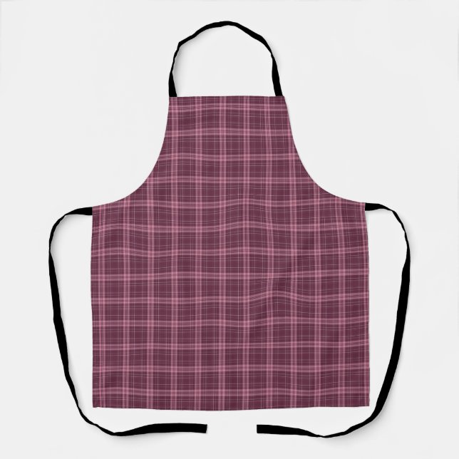 Tablier Tartan rouge de canneberge profonde (Recto)