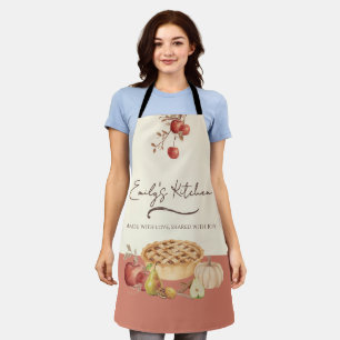 Tablier Tarte aux pommes d'automne Personnalisée Cuisine