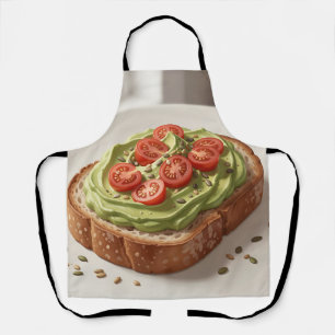 Tablier Tartine de tomate à l'avocat Art de petit-déjeuner