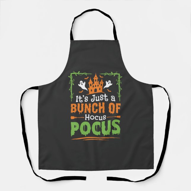 Tablier Tas de tours de magie d'Halloween (Recto)