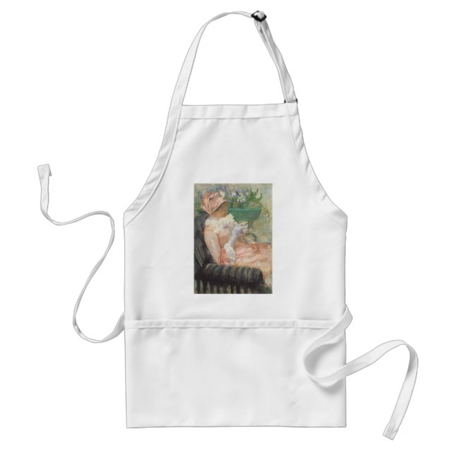 Tablier Tasse de thé par Mary Cassatt, Impressionnisme Vin (Devant)