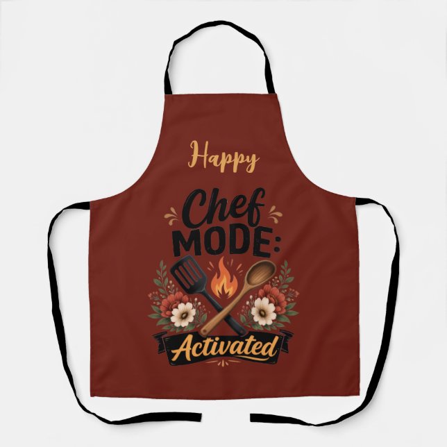 Tablier Tasse Mode Chef Activé (Recto)