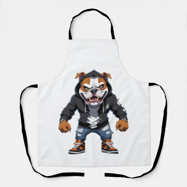 Tablier Taureau Alpha Urbain Bouledogue � Mascotte de Styl (Recto)