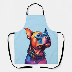Tablier Taureau coloré Terrier Conception Cyberpunk,