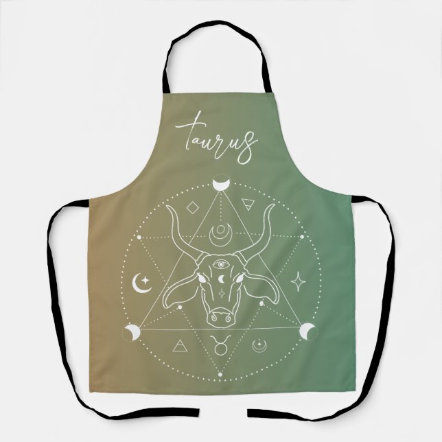 Tablier Taurus zodiaque horoscope étoile dégradé (Recto)