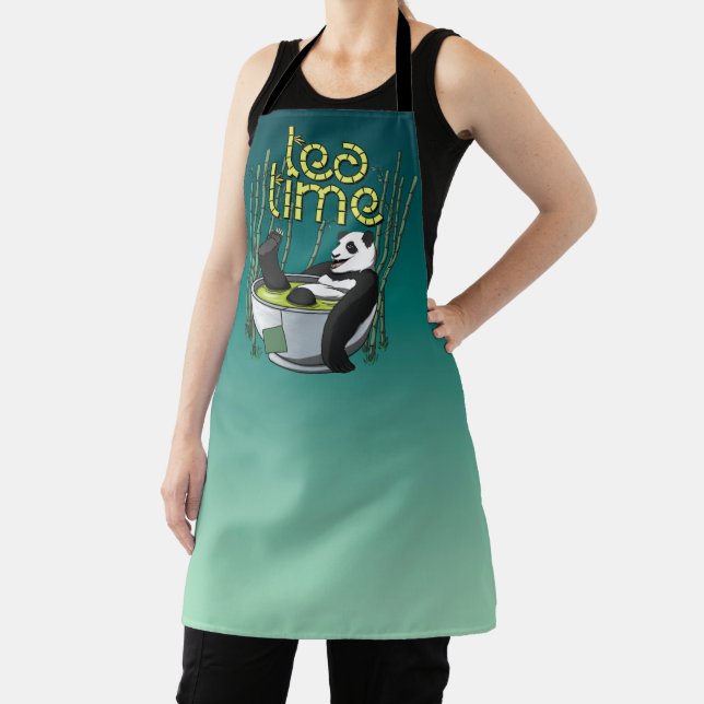 Tablier Tea Time Panda (Insitu)