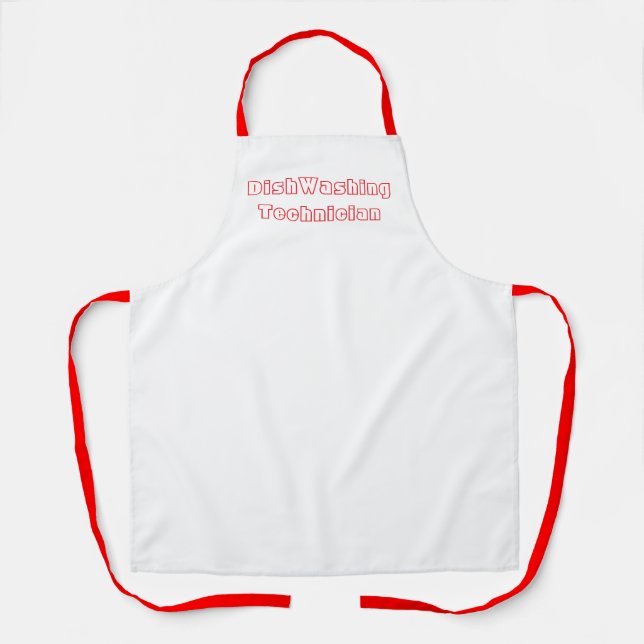 Tablier Technicien de vaisselle Cuisine drôle (Recto)
