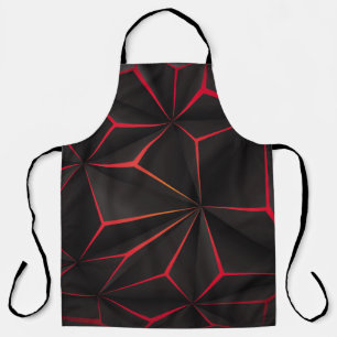 Tablier techno futuriste Abstrait en polygone noir
