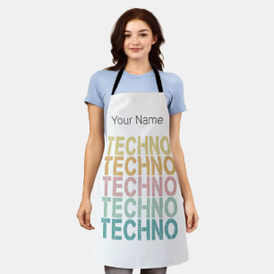 Tablier Techno House Retro Letting Electro Vintage Rave