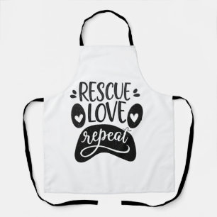 Tablier Tee Chien Patte Sauvetage Amour Répéter