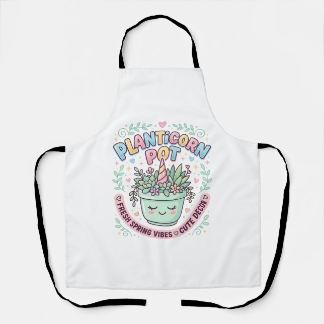 Tablier Tee-shirt graphique design graphique de licorne Pl (Recto)