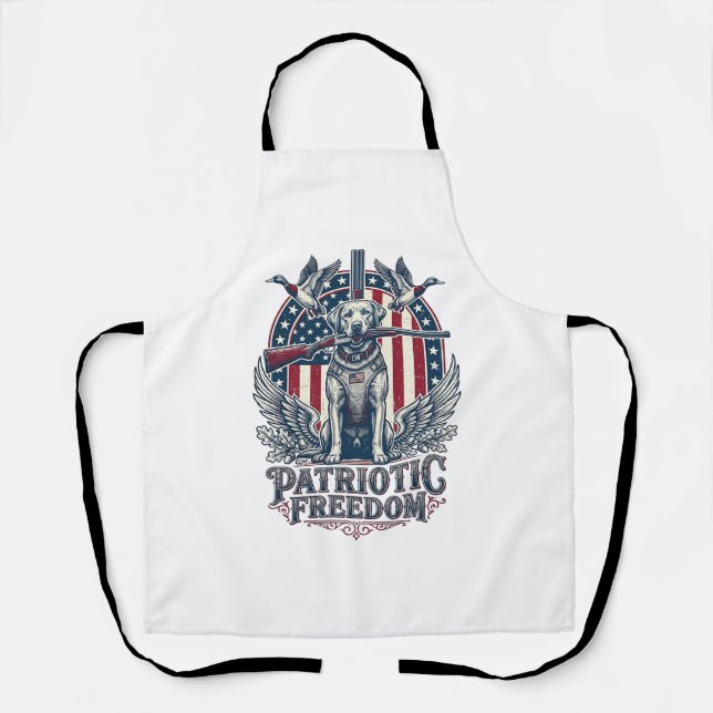Tablier Tee-shirt graphique vectoriel de chien chasseur de (Recto)