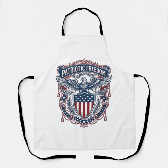 Tablier Tee-shirt graphique vectoriel de style de drapeau  (Recto)