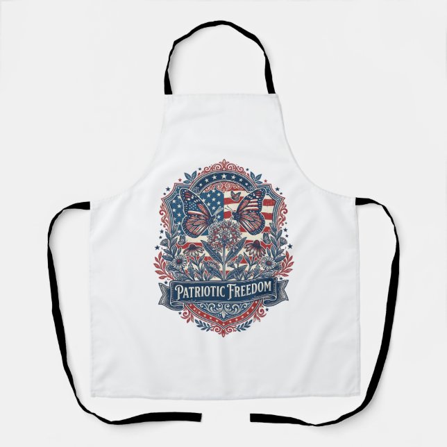 Tablier Tee-shirt graphique vectoriel jardin papillon patr (Recto)