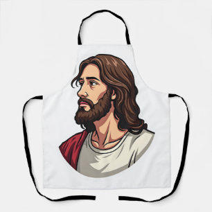 Tablier Tee-shirt vintage gravure profil Jésus 2