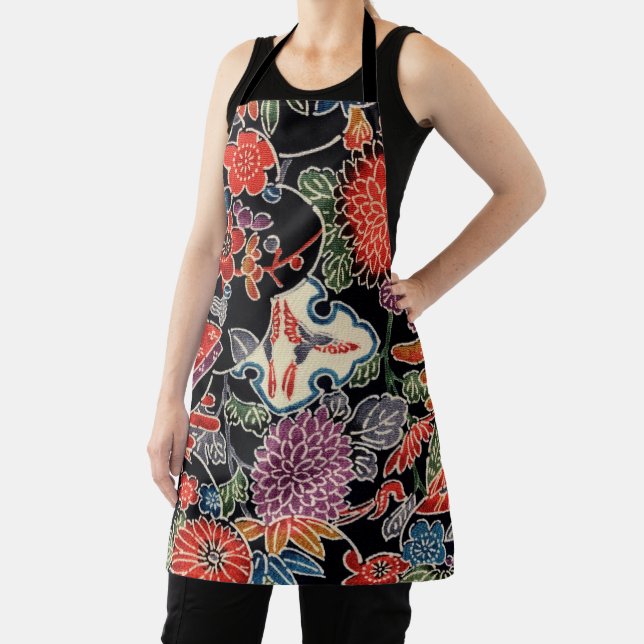 Tablier Teinture d'okinawaïen japonaise (Bingata) (Insitu)