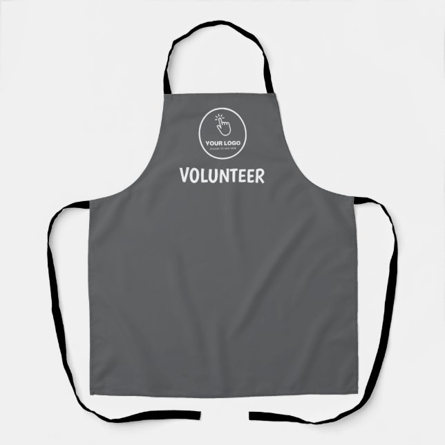 Tablier Téléchargez facilement votre logo Custom Volunteer (Recto)