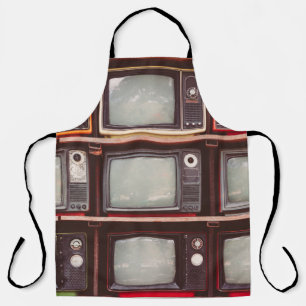 Tablier Télévision Vintage colorée, Café Shop.