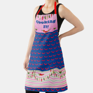 Tablier Temps famille Hot Peppers Cookout Apron