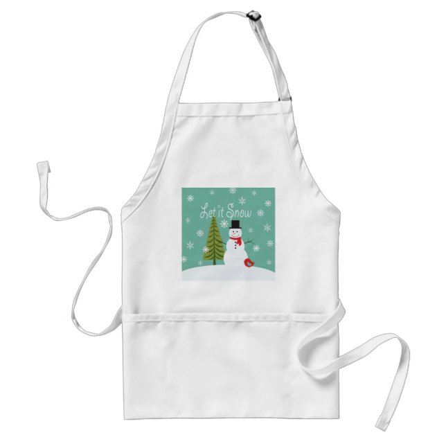 Tablier tendances modernes hiver snowman (Devant)