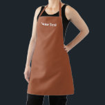 Tablier Teracotta moderne Nom personnalisé texte monogramm<br><div class="desc">Teracotta moderne Nom personnalisé texte monogramme solide clair minimaliste élégant simple chic Apron. Personnaliser, personnalisez avec nom, citation, phrase ou texte Idéal pour les cuisiniers, chefs, poteries, céramiques, artisanat, travail, cuisine, boulangerie, barbecue, grill, mais aussi les entreprises et les magasins, etc</div>
