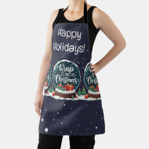 Tablier Terminer C’est Noël Snow Globe Design