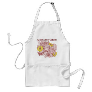 Tablier Terra Cotta Edge Yellow Daisy Rose Bouquet personn