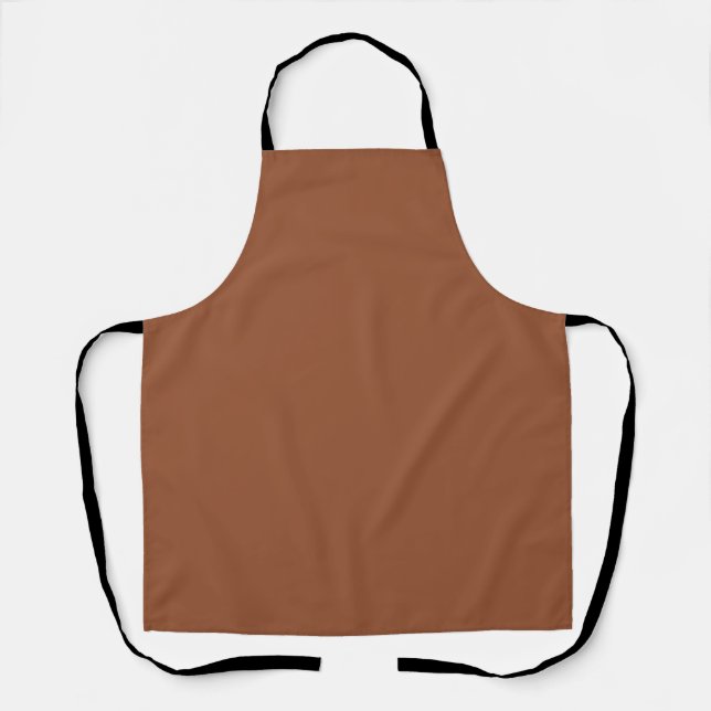 Tablier Terracotta Burnt Orange couleur solide (Recto)