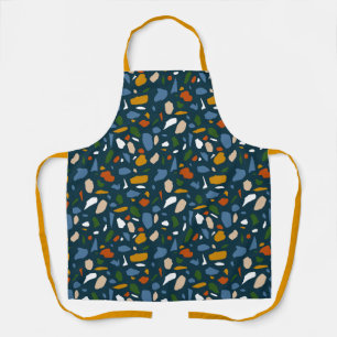 Tablier Terrazzo bleu Motif