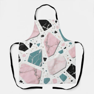 Tablier Terrazzo Marbre Pastel Rose Sarcelle Moderne