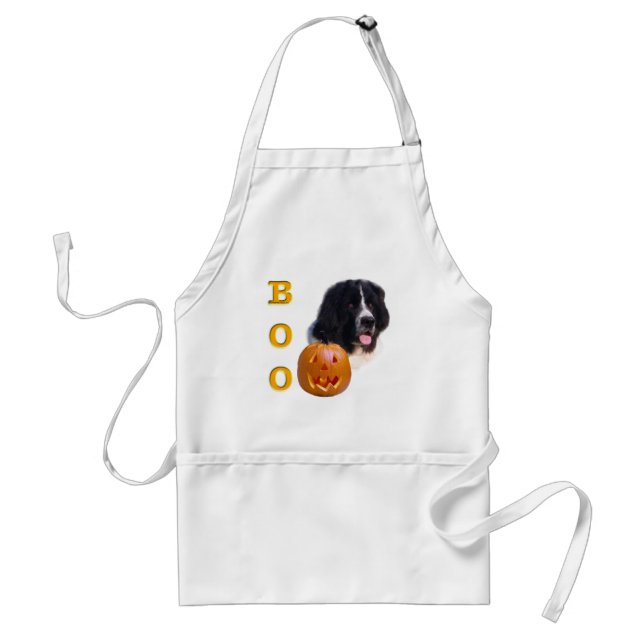 Tablier Terre-Neuve Landseer Halloween Boo (Devant)