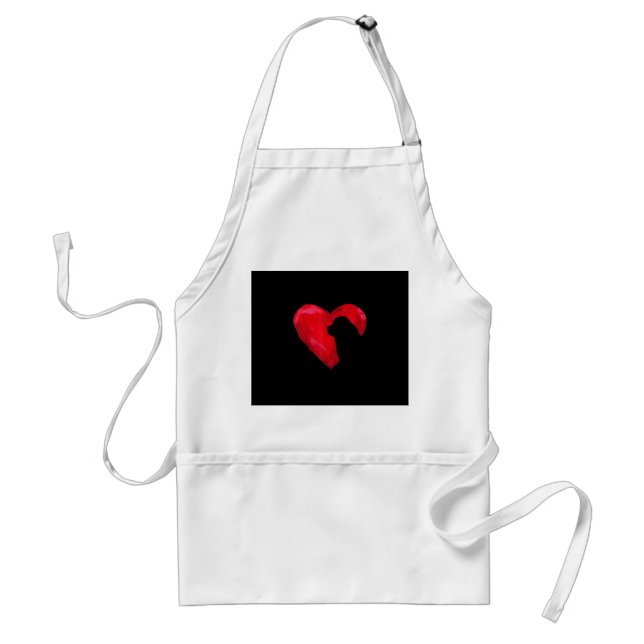 Tablier Terre-Neuve |silhouette valentines cadeau de jour (Devant)
