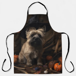 Tablier Terrier Cairn Citrouilles Halloween Épouvantable