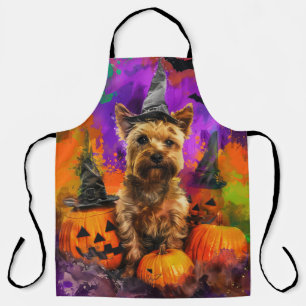 Tablier Terrier Cairn effrayant Chien Sorcière Halloween C