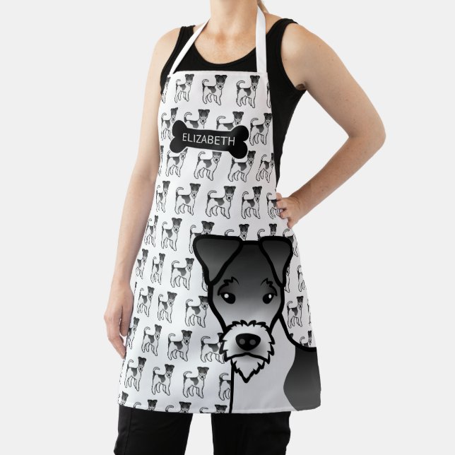 Tablier Térrier de Fox à Fil Blanc Et Noir Chien Mignon &  (Insitu)