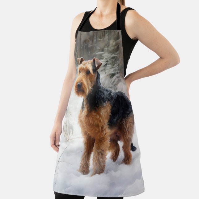 Tablier Terrier Gallois Qu'il neige Noël (Insitu)