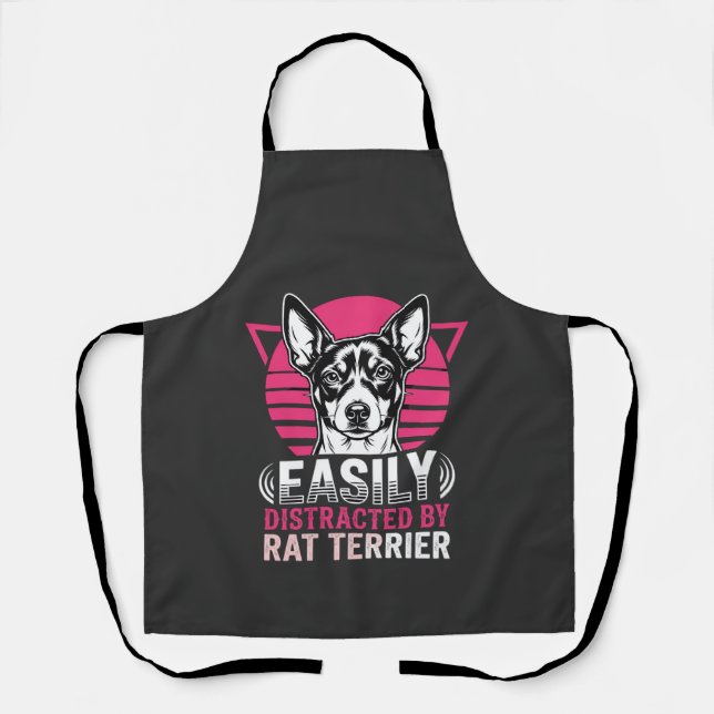 Tablier Terrier Rat Facilement Distrait Chien Rétro (Recto)