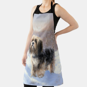 Tablier Terrier Tibétain Laissons Il Neige Noël