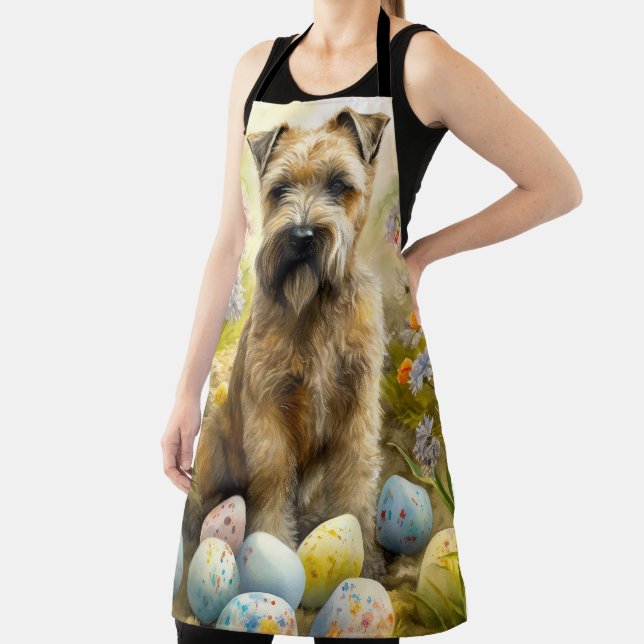 Tablier Térrier Wheaten avec œufs de Pâques vacances  (Insitu)