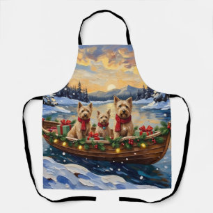 Tablier Tervueren à poil doux Noël Bateau Fêtes
