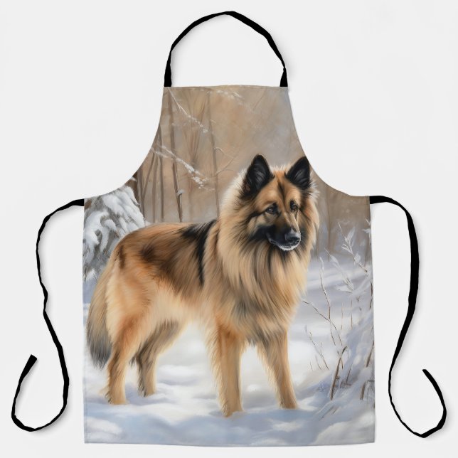 Tablier Tervuren Belge Qu'il neige Noël (Recto)