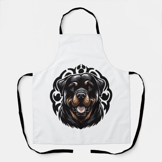 Tablier Tête de chien Rottweiler (Recto)