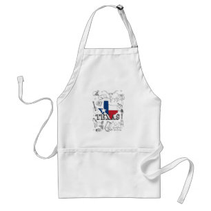 Tablier Texas Illustration Doodles of Texas Texas Motif