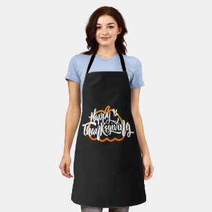 Tablier Texte mignon sur le citrouille de Thanksgiving Apr